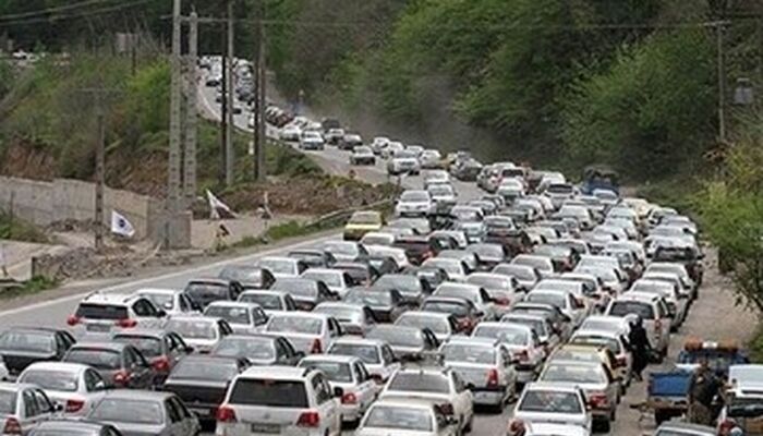 ترافیک سنگین جاده چالوس با شروع موج سفر‌های نوروزی