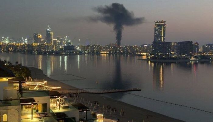 انفجار موشک سپاه در دوبی با چتر سیاه