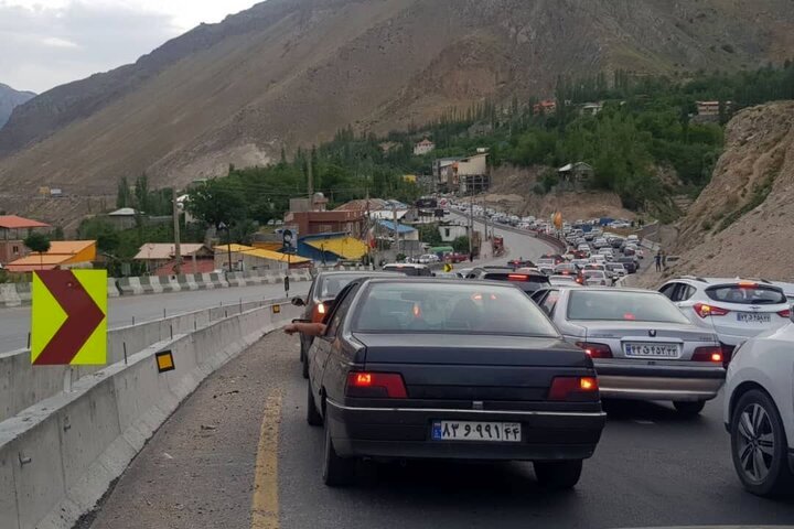 ترافیک سنگین در جاده‌های شمالی