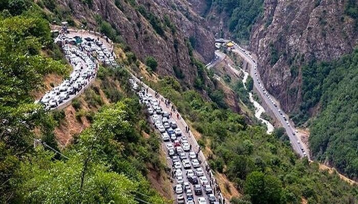 مسدود شدن مقطعی و ۴ روزه محور چالوس