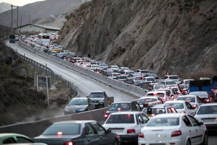  ترافیک سنگین در این جاده شمالی