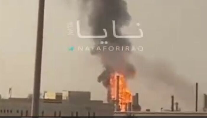 ببینید | مخازن نفت در بحرین اینطور زبانه کشیدند